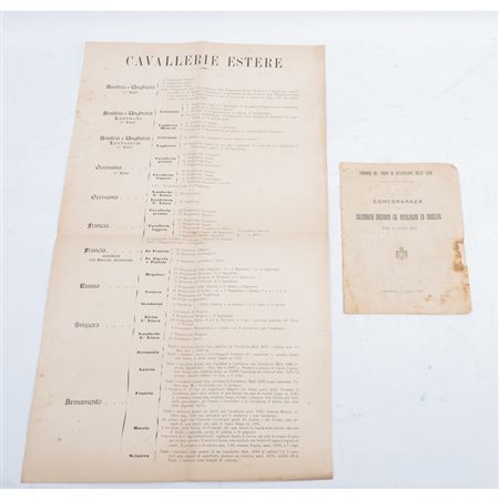 DUE DOCUMENTI DEL REGIO ESERCITO ITALIANO A STAMPA