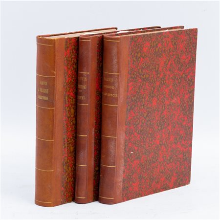 TRE VOLUMI DEL NATURALISTA CHARLES ROBERT DARWIN