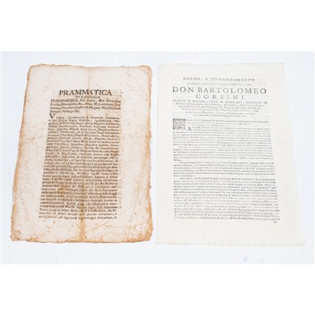 DUE DOCUMENTI A STAMPA DEL XVIII SECOLO DEL REGNO DELLE DUE ...