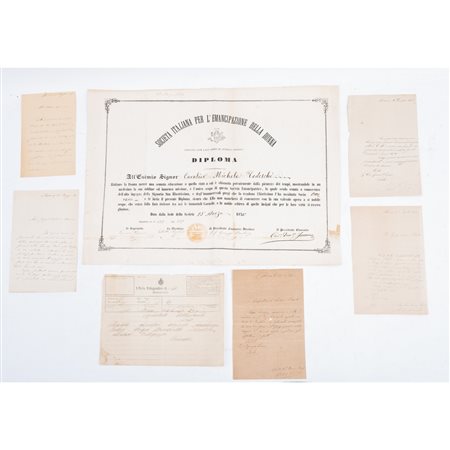 CINQUE LETTERE AUTOGRAFE. UN TELEGRAMMA E UN DIPLOMA ...