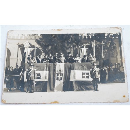 FOTOGRAFIA ORIGINALE di un comizio di Italo Balbo