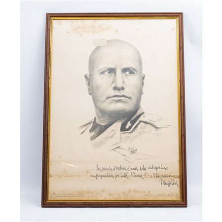 STAMPA DEL RITRATTO DI MUSSOLINI