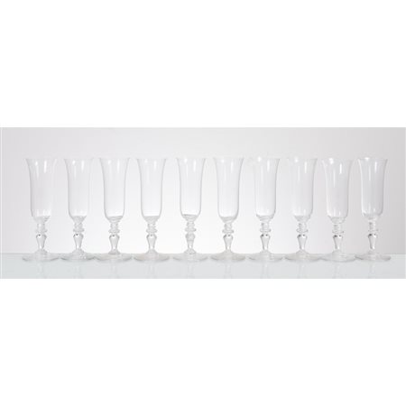 BACCARAT, Otto flutes in cristallo