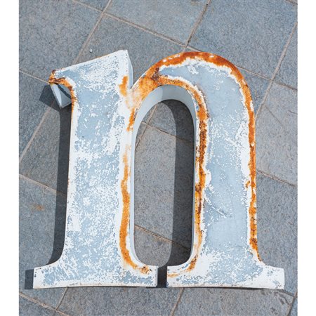 LETTERA SCATOLATA "N" IN FERRO