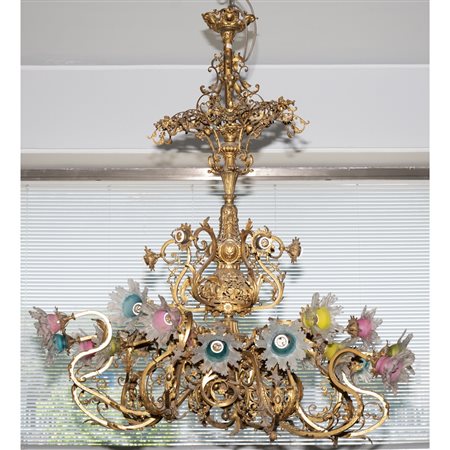 MANIFATTURA SICILIANA DEI PRIMI DEL '900, Lampadario
