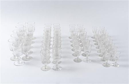 Servizio di calici.Francia, Manifattura Baccarat, seconda metà del XX...