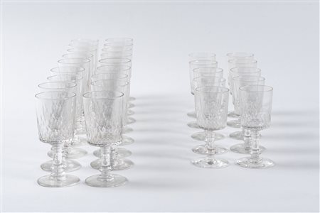 Servizio di calici.Francia, Manifattura Baccarat, seconda metà del XX...