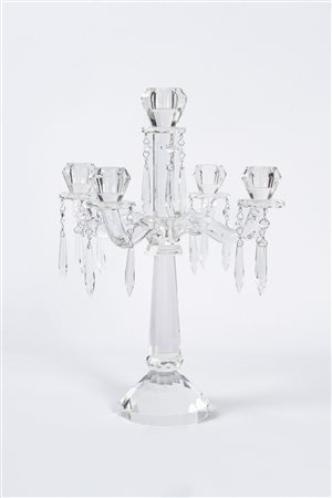 Grande candelabro.Villeroy & Boch, anni '50.Cristallo tagliato.Altezza 43 cm;...