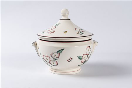 Zuppiera con coperchio.Richard-Ginori S. Cristoforo Milano, 1932.Zuppiera con...
