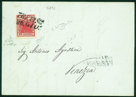 Antichi Stati Italiani - Lombardo Veneto - Lettera con 15 cent II tipo (4 - I...