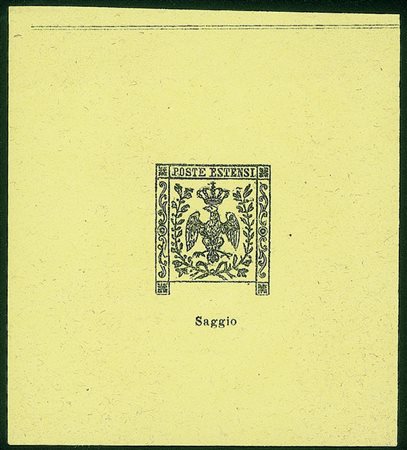 Antichi Stati Italiani - Modena - Due Saggi del francobollo di Modena su...