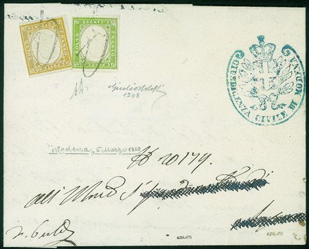 Antichi Stati Italiani - Modena - Lettera da Modena del 5 marzo 1860 per...