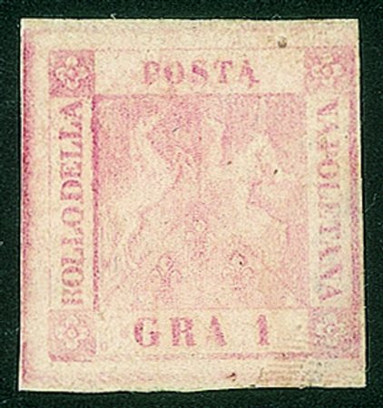 Antichi Stati Italiani - Napoli - 1858 gr. 1 rosa carminio II tavola (4)Nuovo...