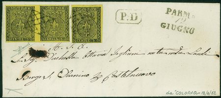 Antichi Stati Italiani - Parma - Lettera da Parma per Borgo San Donnino 12...