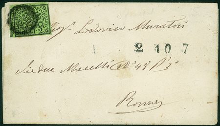 Antichi Stati Italiani - Stato pontificio - Linea Frascati Roma - lettera con...