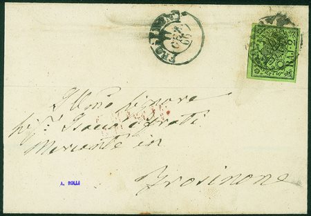 Antichi Stati Italiani - Stato pontificio - Supino (SD rosso - P.ti R2) al...