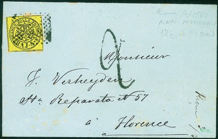 Antichi Stati Italiani - Stato pontificio - Lettera con 4 baj (5A) da Roma...