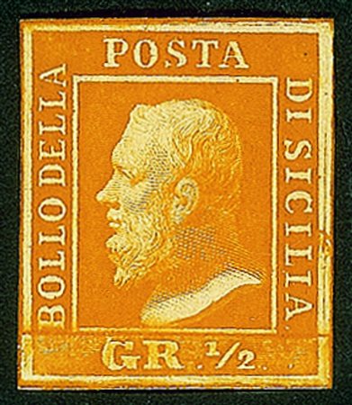 Antichi Stati Italiani - Sicilia - 1859 - 1/2 grano arancio II tavola (2a)...