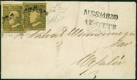 Antichi Stati Italiani - Sicilia - Lettera da Messina a Cefalù 17 ottobre...
