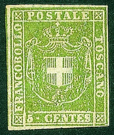 Antichi Stati Italiani - Toscana - Governo Provvisorio - 1860 - c.5 verde...