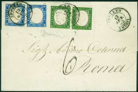 Regno - Vittorio Emanuele II - Due esemplari del 15 cent (11) + coppia del 5...