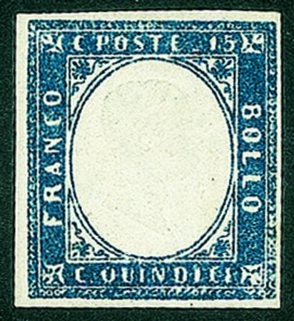 Regno - Vittorio Emanuele II - 1863 c.15 azzurro grigio scuro (11f)Nuovo con...