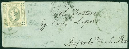 Regno - Vittorio Emanuele II - Fronte di lettera 23 dicembre 1863 con 15...