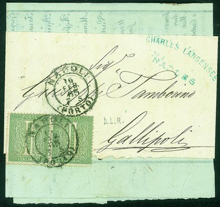 Regno - Vittorio Emanuele II - Bella fascetta completa di documento...