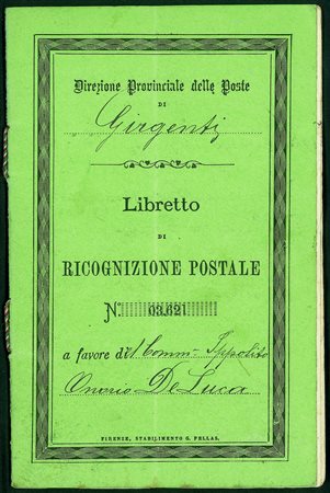 Regno - Vittorio Emanuele II - Libretto di Ricognizione Postale completo di 8...