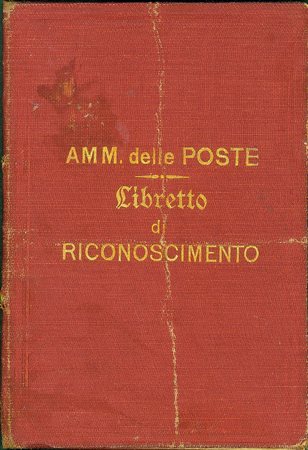 Regno - Vittorio Emanuele III - Libretto di riconoscimento postale non...