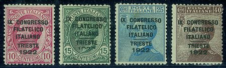 Regno - Vittorio Emanuele III - 1922 - Congresso Filatelico (123/126)Serie...