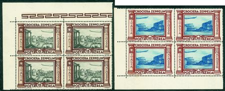 Regno - Posta Aerea - 1933 - Crociera Zeppelin (45/50)Serie completa in...