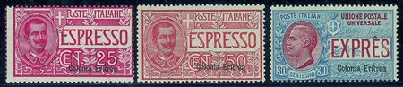 Colonie - Eritrea - 1907/1921 - Espressi (1/3) - serie completaGomma integra