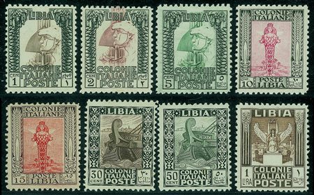 Colonie - Libia - 1926/1930 - Pittorica - dentellati 11 - serie completa - 8...