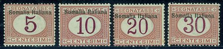 Colonie - Somalia - 1909 - Soprastampati (12/22) - serie completaGomma...