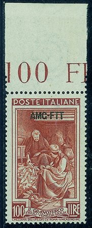 Trieste - Trieste AMG FTT - 1947 - 100 lire Italia al Lavoro (106/IId)Con...