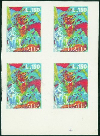 Repubblica - Dopo il 1970 - 1976 - Quartina del 150 lire Boccioni (1337...