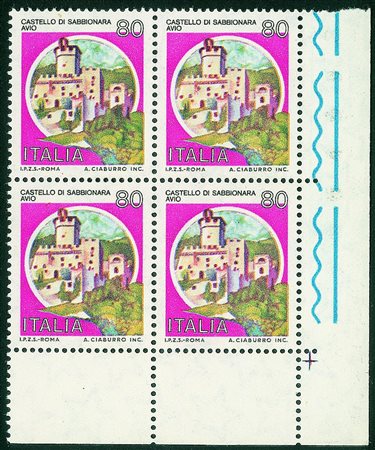 Repubblica - Dopo il 1970 - 1980 - Naturale (ciclamino) - 80 lire Sabbionara...