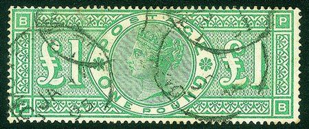 Estero - Gran Bretagna - 1891 - 1 sterlina verde Vittoria (105)Usato -...