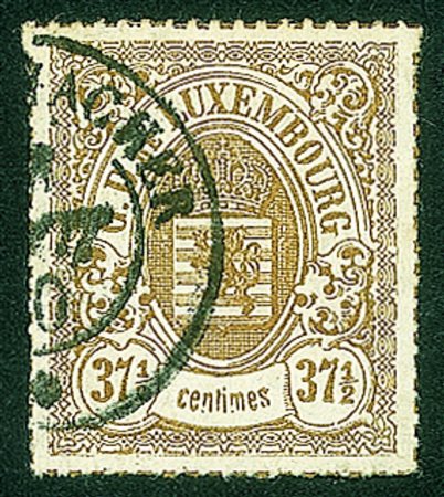 Estero - Lussemburgo - 1865/1875 - 37 1/2 cent bistro Stemma (22)Usato -...