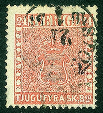 Estero - Svezia - 1855 - 24 skilling rosso (5)Usato - molto bello - E. Diena