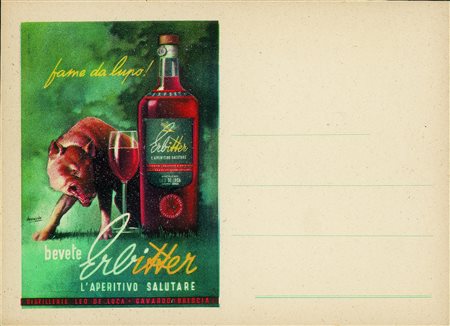 Cartoline - Pubblicitarie - Erbitter distillerie Leo De Luca - illustratore...