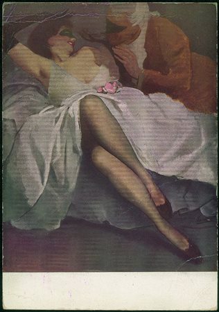 Cartoline - Pubblicitarie - Calze Nylon - illustratore BoccasileNuova FG -...