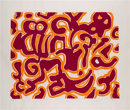 Carla Accardi (Trapani 1924 - Roma 2014)  - Composizione viola - arancio