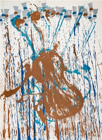 Fernandez Arman (Nizza 1928 - New York 2005)  - Tubes et violon, 1990