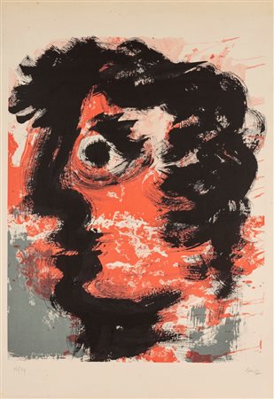 Enrico Baj (Milano 1924 - Vergiate 2003)  - Testa, 1957