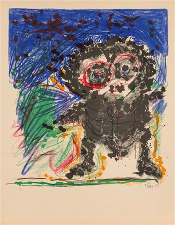 Enrico Baj (Milano 1924 - Vergiate 2003)  - Il piccolo figlio dell'Hububu, 1956