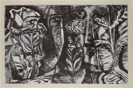 Sandro Chia (Firenze 1946)  - Volti, 1990