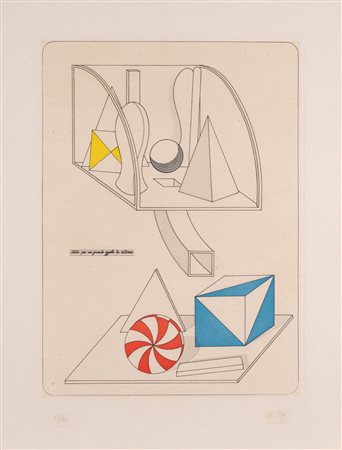Lucio Del Pezzo (Napoli 1933 - Milano 2020)  - Studio per un grande oggetto da interno