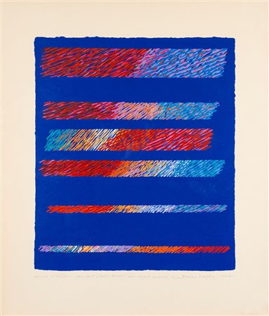Piero Dorazio (Roma 1927 - Perugia 2005)  - Composizione blu, 1997